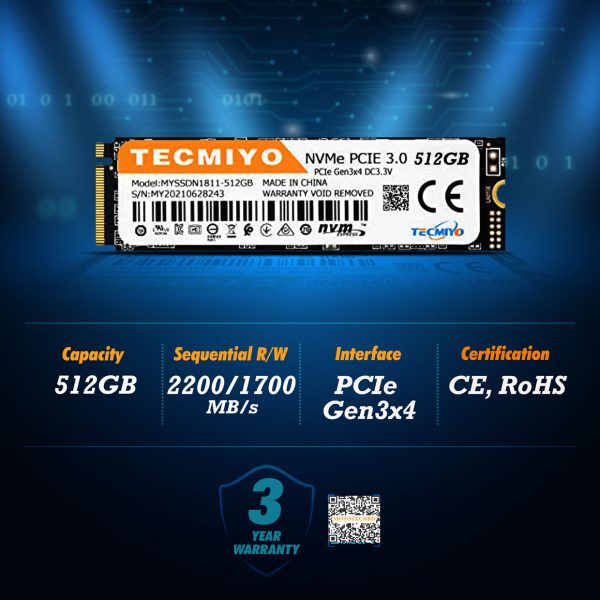 TECMIYO 512GB NVMe