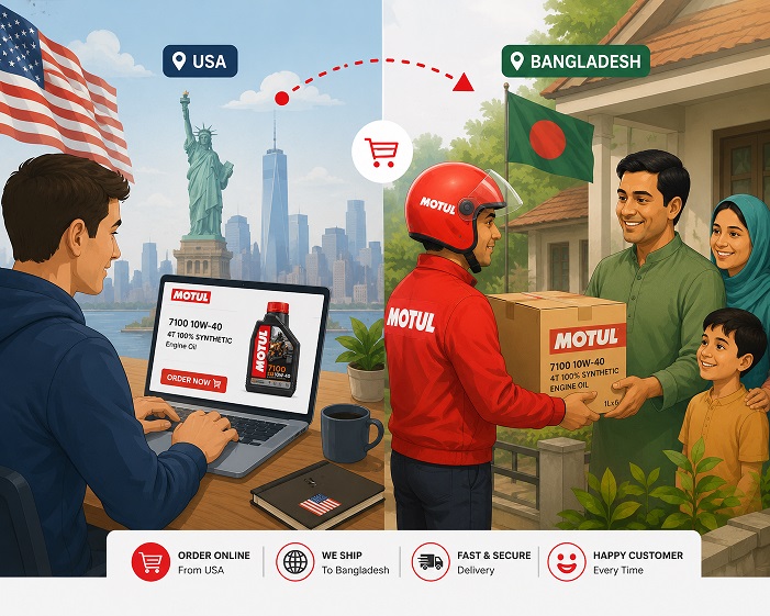 send Motul oil to Bangladesh from USA