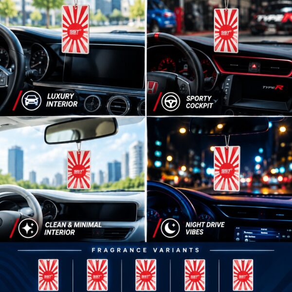 DM Rising Sun Car Air Freshener – 5 Fragrance Variants